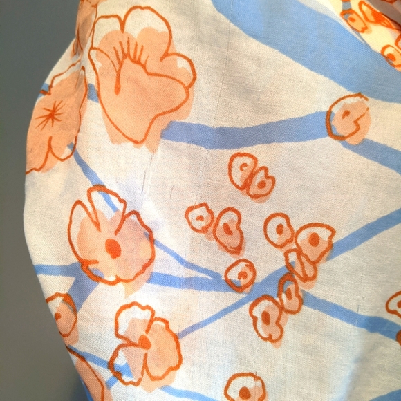 3/15✨ Cherry Blossom Blue Pink White Tassel Scarf - Picture 6 of 7